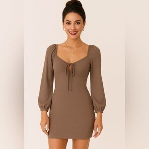 Better Be Taupe Bodycon Mini Dress Sz M NWOT